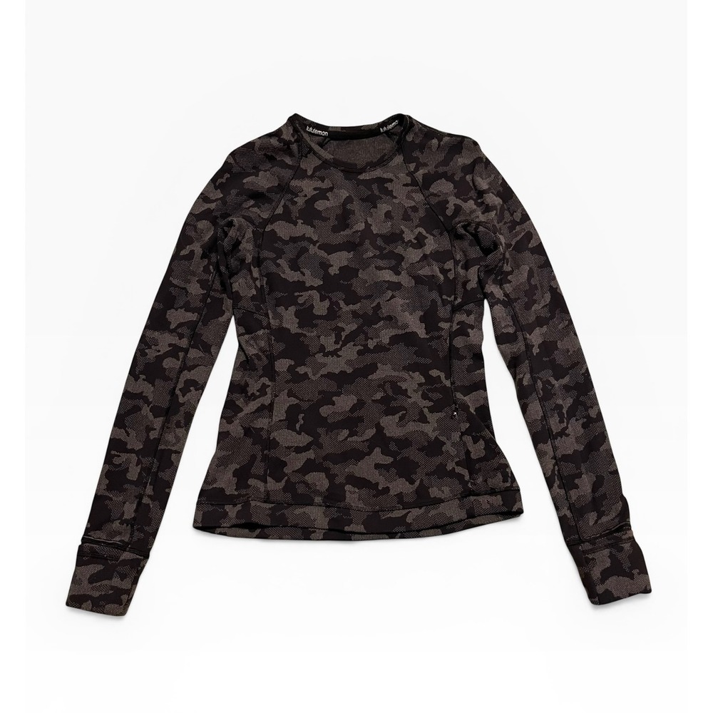 Lululemon Swiftly Tech Long Sleeve 2.0 Heritage 365 Camo Grey Black Size‎ 4
